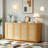 64-inch wave shaped storage cabinet, rounded corner sideboard