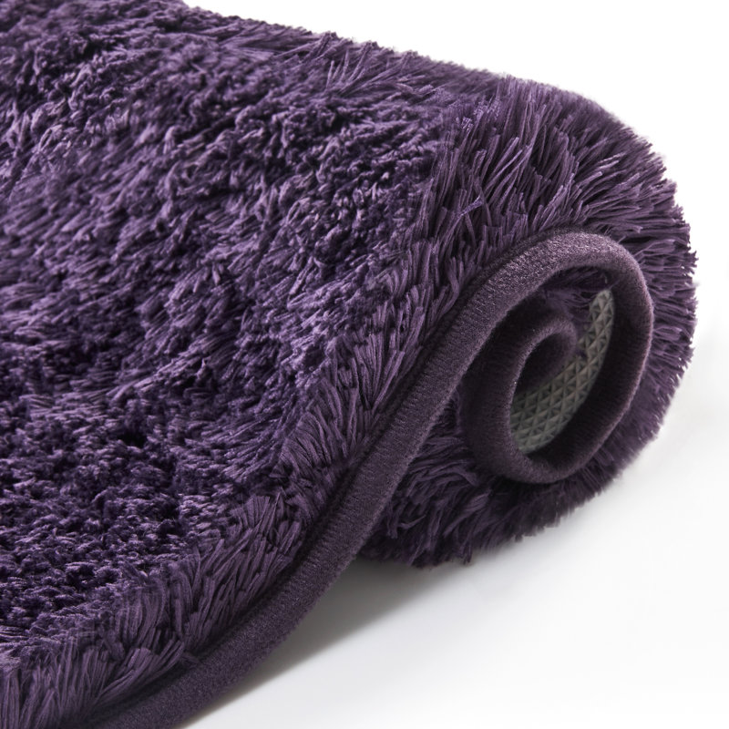 Mirrabooka Non-Slip Bath Rug, 20" W x 24" L, Purple