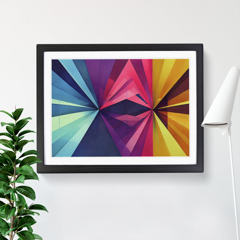 Evocative Modern Abstract - Framed Print, Black, 46cm H x 64cm W x 2cm D