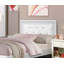 Lit simple glamour en similicuir avec tête de lit capitonnée à motif de losanges et pieds moyens