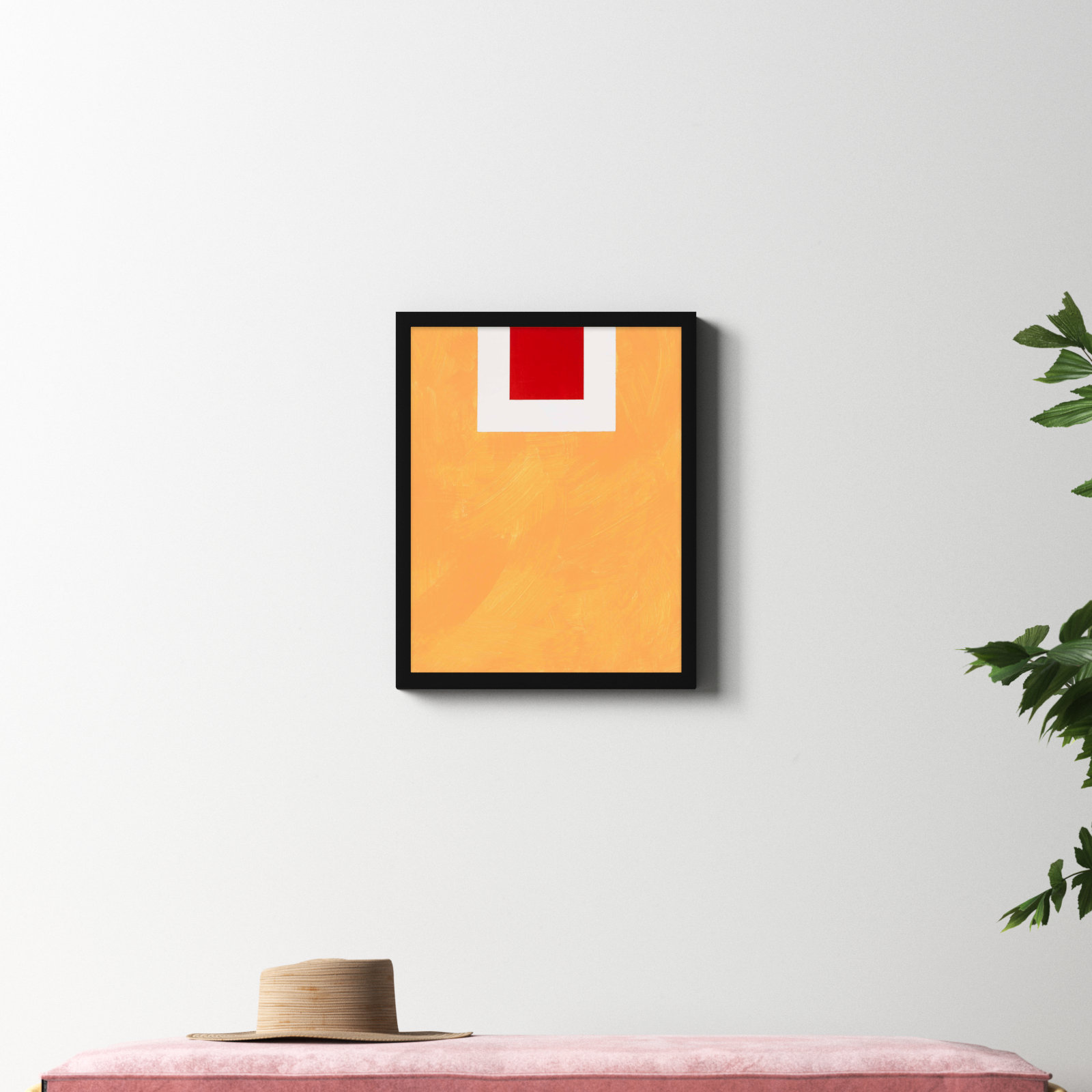 Square Sunrise Print by Robert Kamnatnik, Black Framed Paper, 20" H x 16" W x 1.25" D