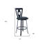 Chaise de bar pivotante 42 po en similicuir et fer