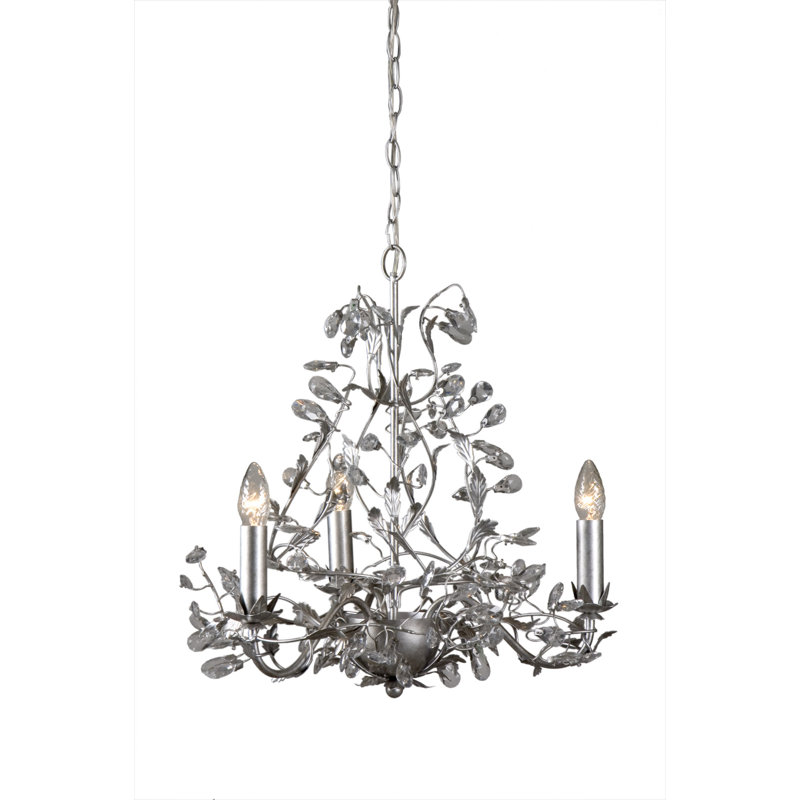 Clemmer 3 - Light Candle Style Chandelier, Brushed Silver