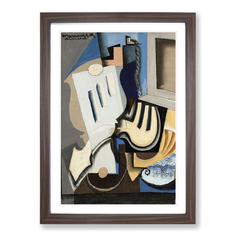 Still Life Vol.4 by Roger De La Fresnaye - Picture Frame Painting, 36cm H x 27cm W x 2cm D, Walnut