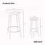 Ensemble de table de bar 3 pièces avec 2 tabourets de bar-1065900085-1065900088