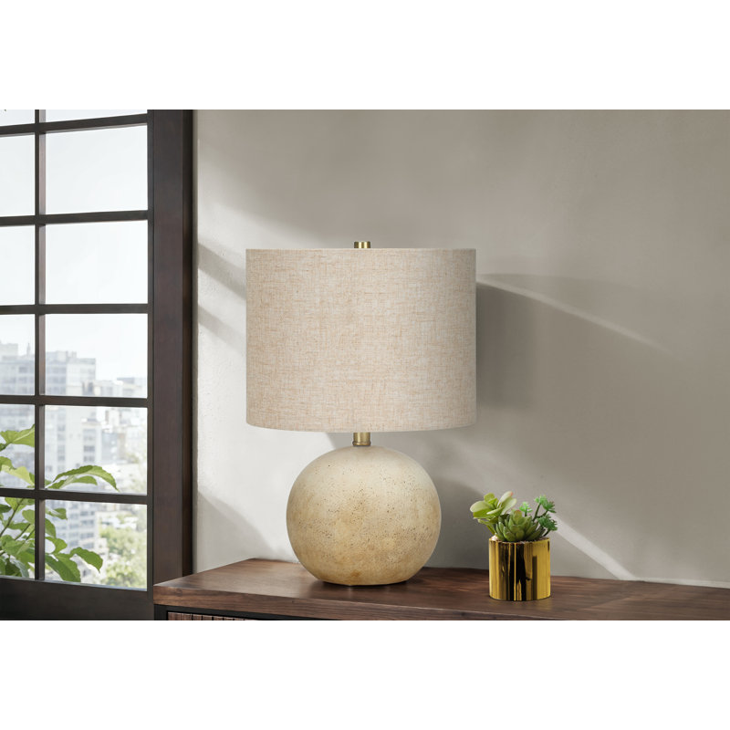 Lighting, H 20 ", lampe de table, contemporaine, Beige, Beige