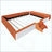 Velvet Upholstered Daybed With Stairs & Gas Lift Storage Ottoman, Contrast Color, Padded Guardrails-1420809610-1420809609