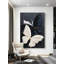 Art mural abstrait noir et blanc avec texture de papillon sur toile 3D, ， Décoration murale de chambre à coucher moderne maison