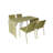 Silas Aluminum 5 Pc Dining Set