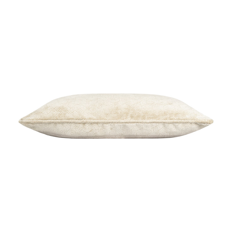 Velvet Lumbar Pillow Cover & Insert, Beige