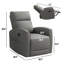 30.7'' Wide Modern and Breathable Vegan Leather Manual Rocking and Swivel Home Theatre Individual Seat-1571461837