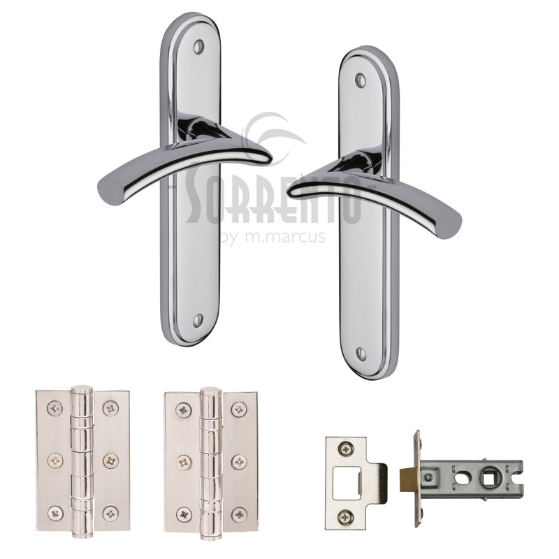 Heritage Brass Tosca Door Handle Kit, Polished Chrome