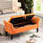 Orange Velvet Bedroom Storage Seat - 51.5" In Length Bench With Maximize Space And Style-130759636