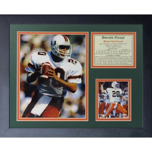 Legends Never Die Bernie Kosar - Miami Hurricanes Framed Memorabilia