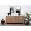 Capri 86.6'' W Solid Wood Sideboard
