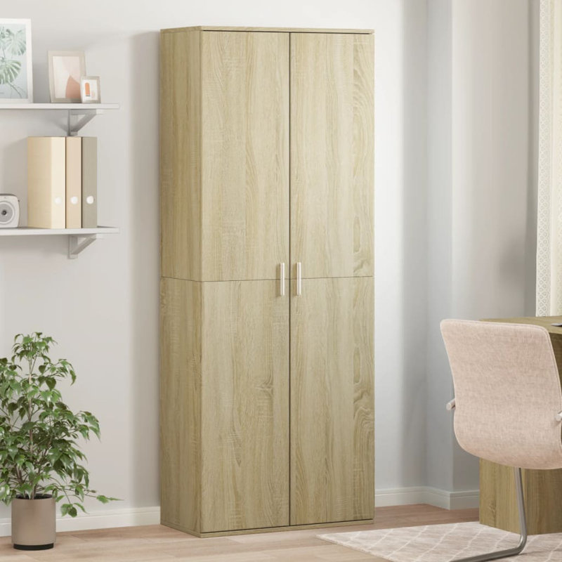 Highboard 70 X 35 X 180 Cm Engineered Wood, Sonoma Oak