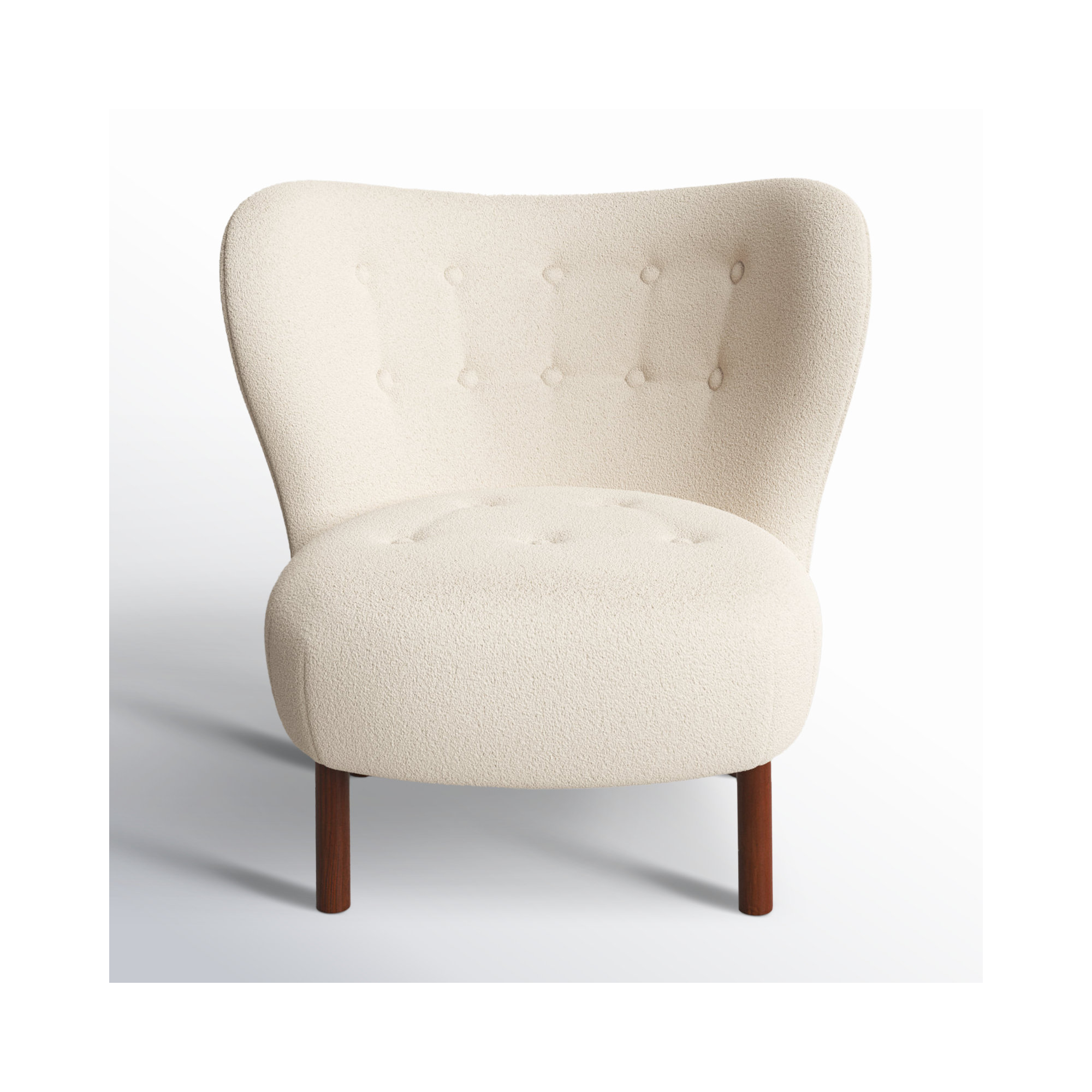 Cadwell Upholstered Wingback Chair, Ivory