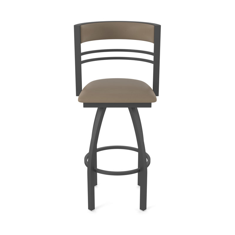 Hunter Swivel Stool, Étain, Vinyle - Terre Canter, Tabouret de bar (siège d'une hauteur de 36 po)