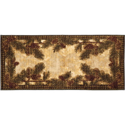 Costa Pinecone Water Resistant Non-Skid Kitchen Mat