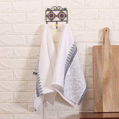  Handmade Garden Delight Cotton Dish Towels (Pair)