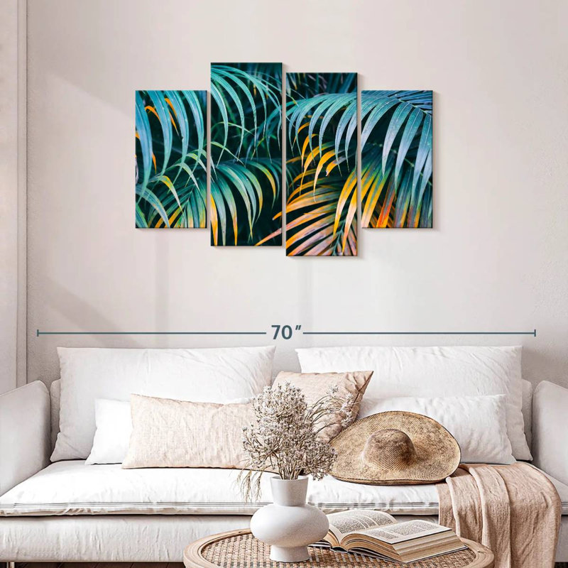 Feuilles de palmier Harnek Green Jungle, H 27 po x l 43 po