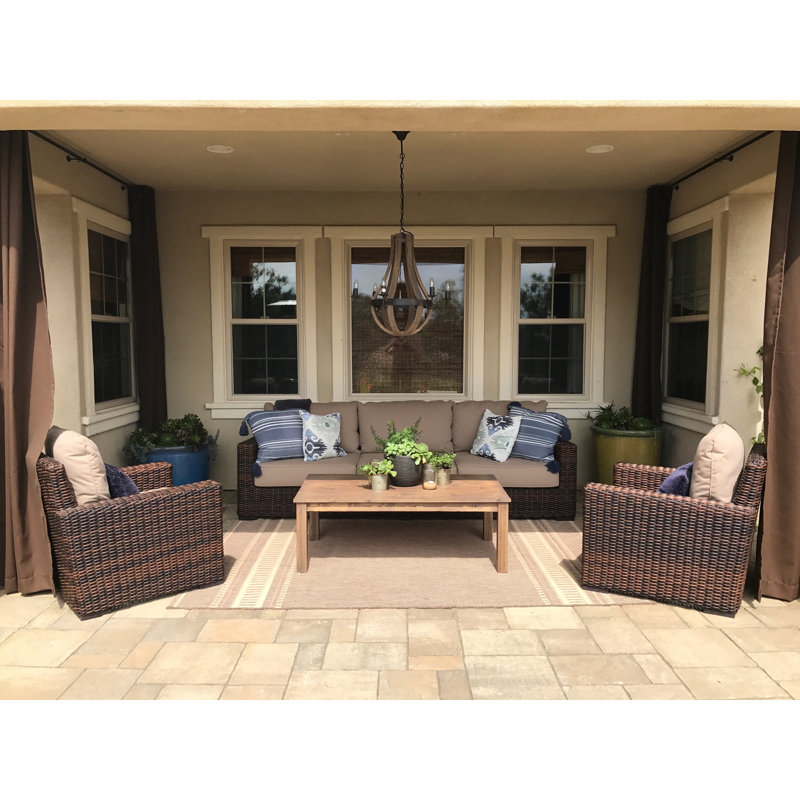 Parris Patio Sofa with Sunbrella® Cushions, Canvas Flax Sunbrella® Canvas