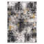 Abstract Yellow/Black/Grey Area Rug-388269379