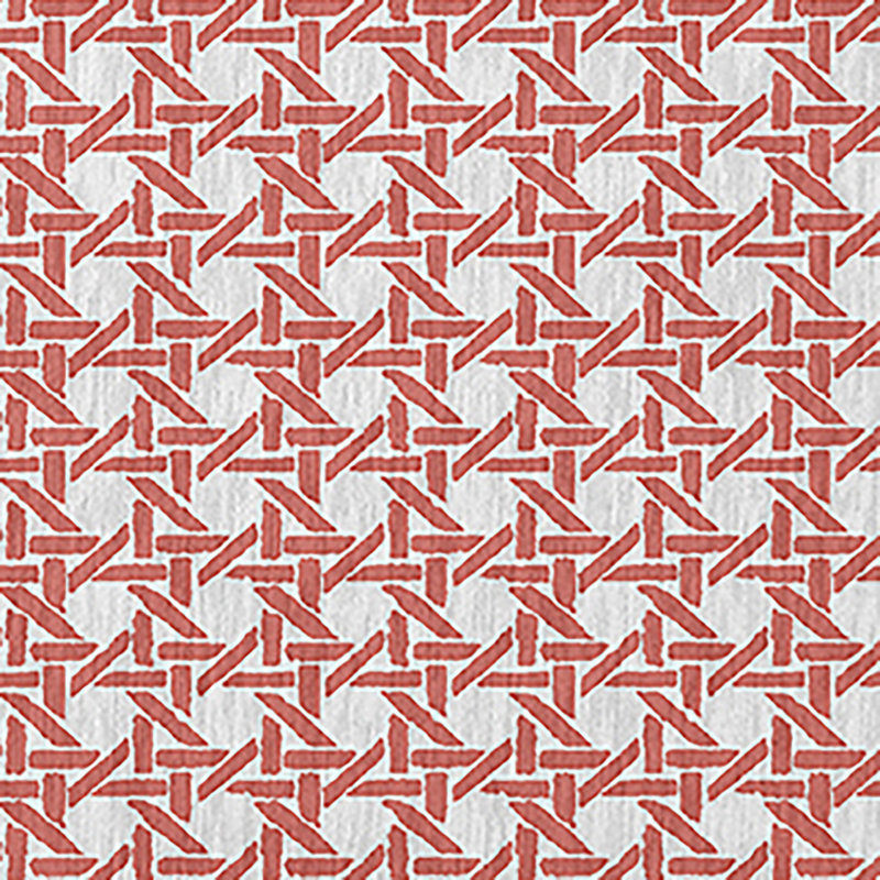 Tapis géométrique en chenille tissé à la machine en orange, Rectangle 2 pi x 3 pi