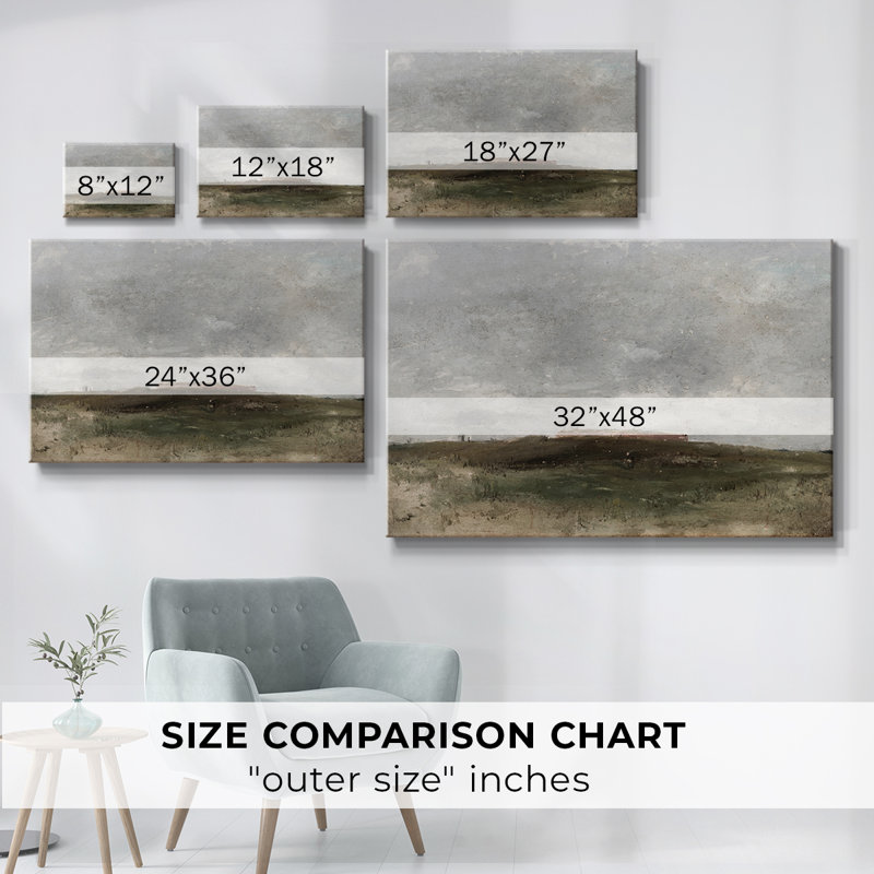 Paysage rétro-CMXLV III, H 13 po x l 19 po x P 1,5 po, Toile tendue