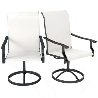 Ensemble de 2 chaises d'extérieur, chaises pivotantes