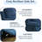 3-seater Light Blue Fluffy Fabric Recliner Sofa