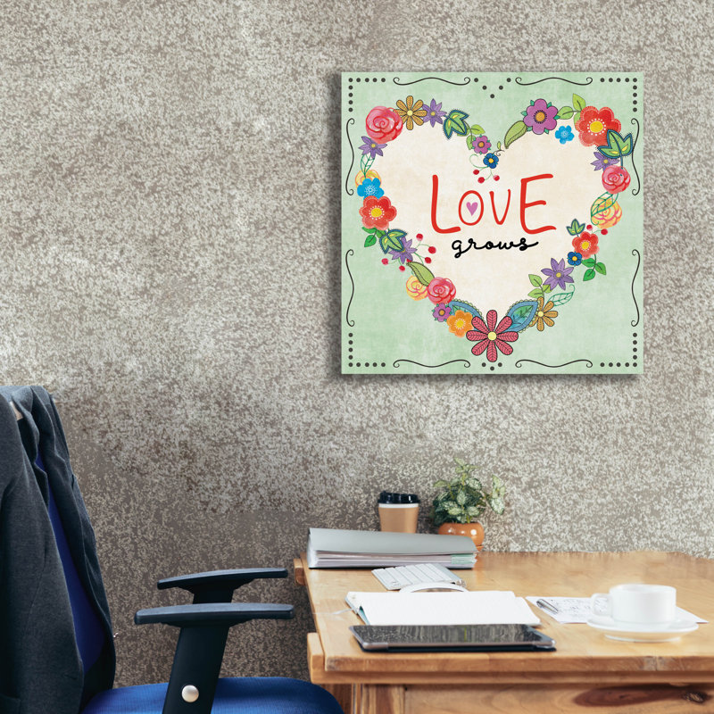 «Floral Insp 4» par Fiona Stokes-Gilbert, art mural sur toile, H 26 po x l 26 po x P 1,5 po