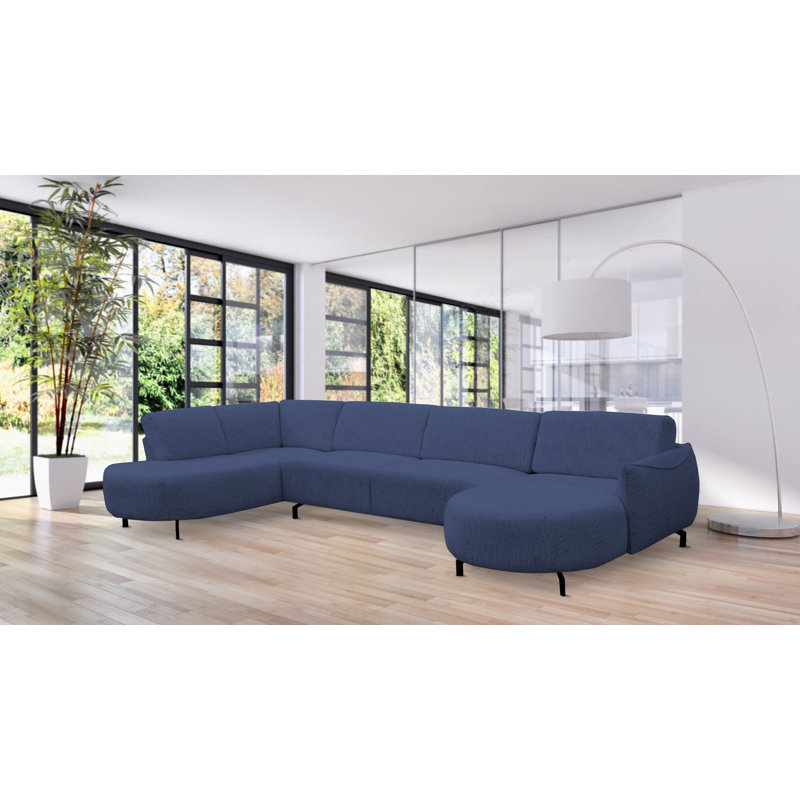 5 Seater Corner Sofa , Right Hand Facing, Navy