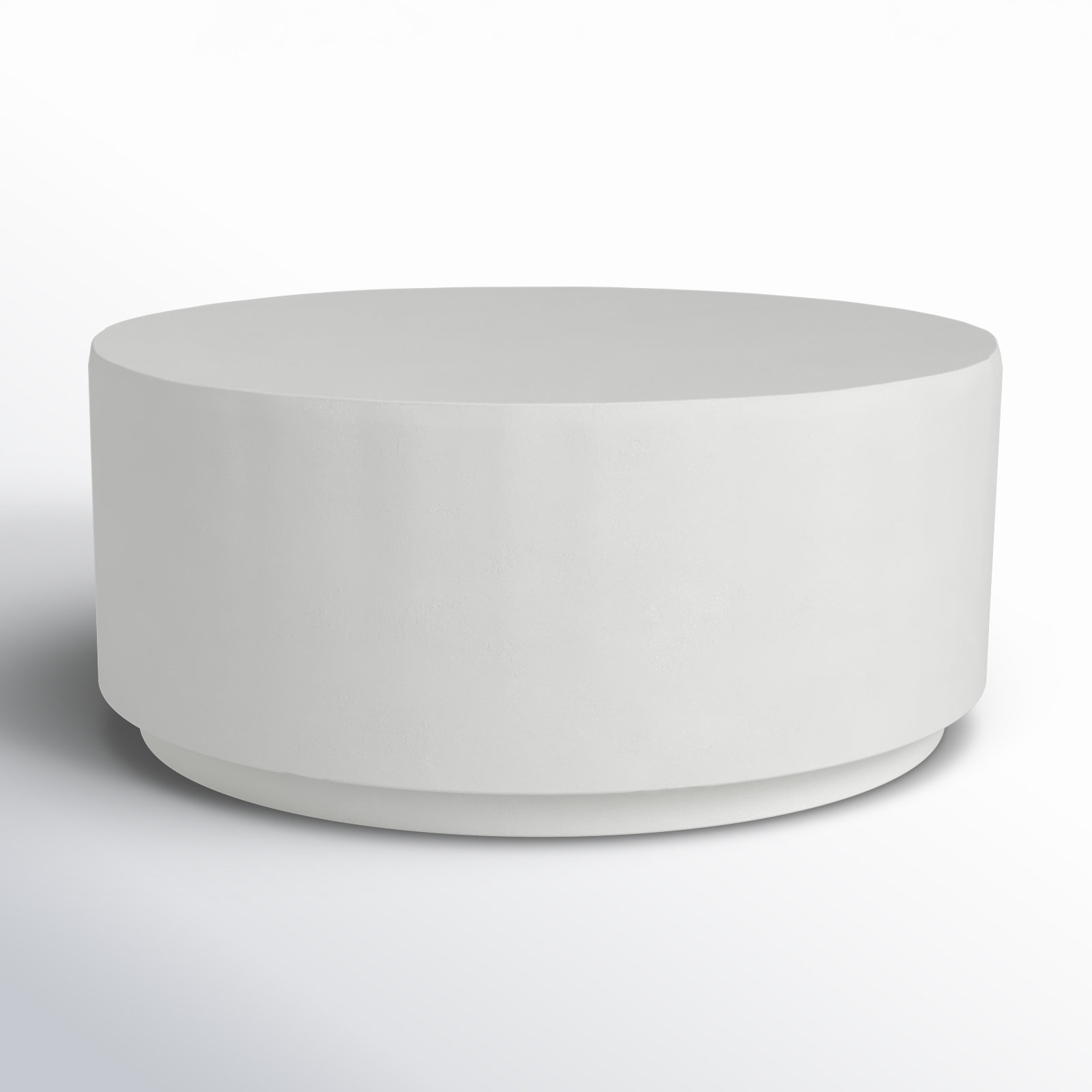 Dev 35.5'' Aluminum Outdoor Coffee Table, Matte White, Matte White