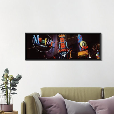 «Panoramique Beale Street, Memphis, Tennessee», reproduction de photo sur toile