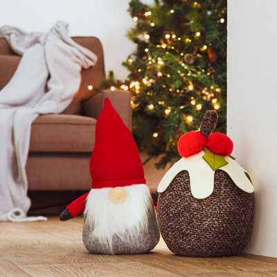 Nicola Spring - Christmas Door Stop - Santa & Pudding