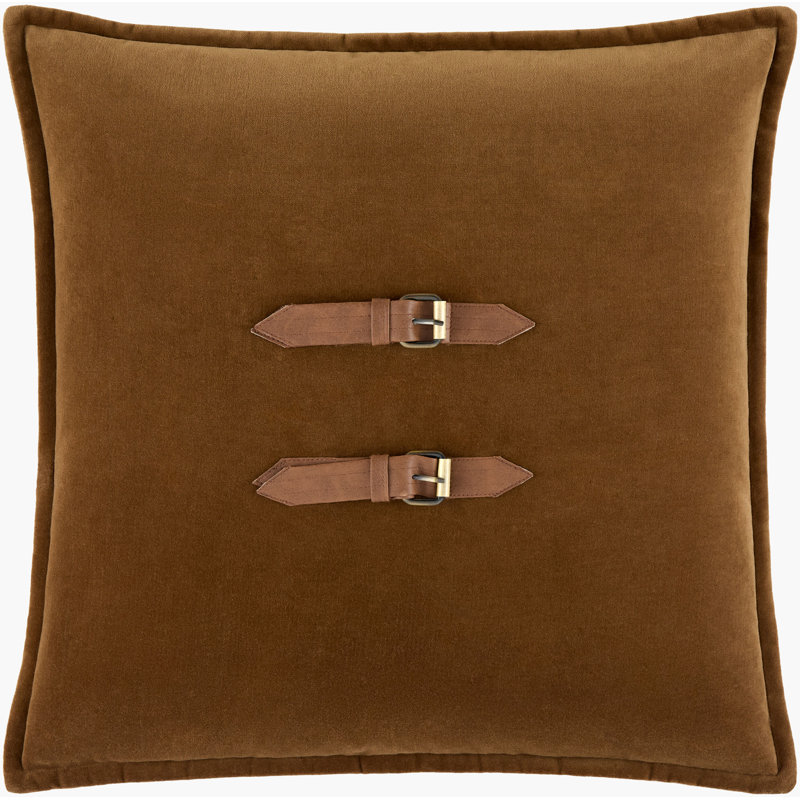 Galey Alix x Livabliss Nikolaus Accent Pillow, Duck Down, Brown, Square 22"