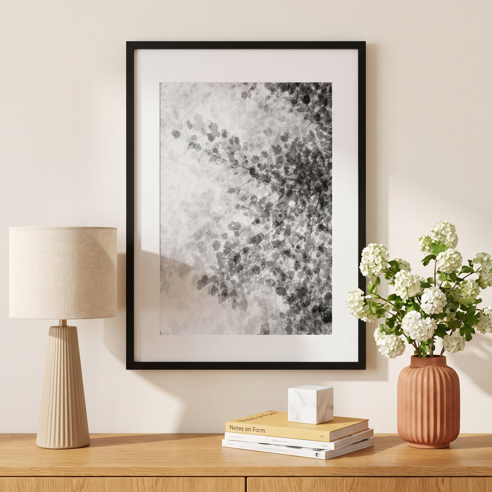 Pattern and Shadow Print by Laura Zimmerman, 20" H x 16" W, Black