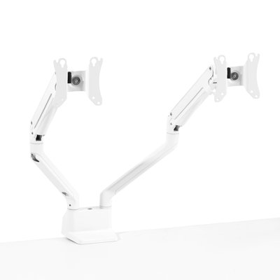 Double bras pivotant pour écran, noir