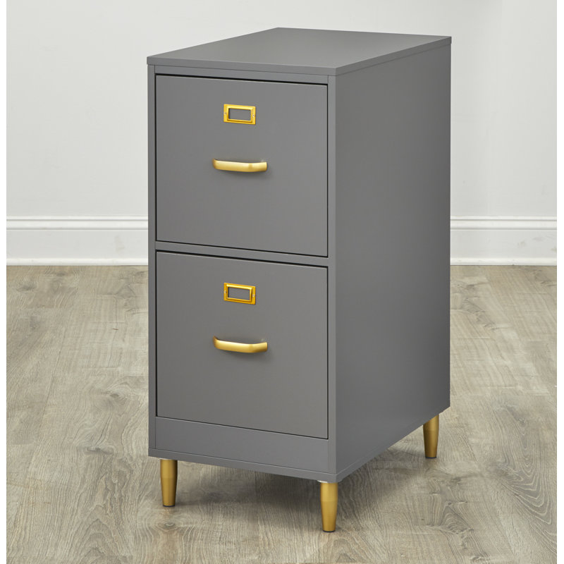 Dahle 2-Drawer Vertical File Cabinet, Charcoal