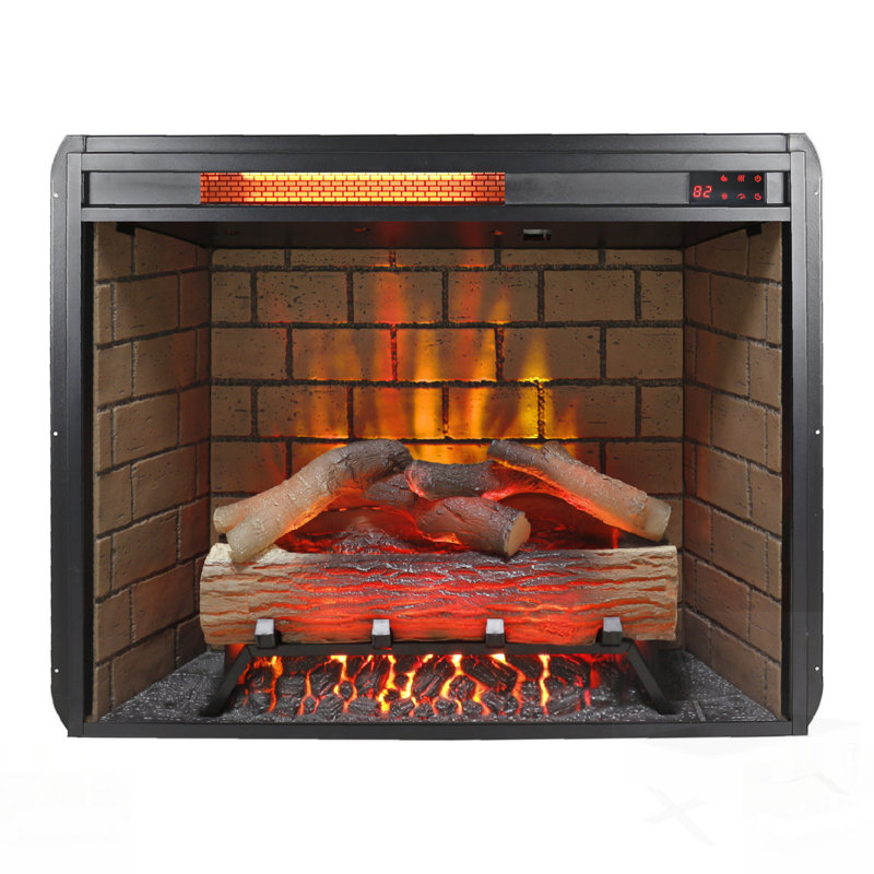 Infrared Electric Fireplace With Removable Trim, Touch Panel, Smokeless Firebox, And Realistic Fire Crackling Sound