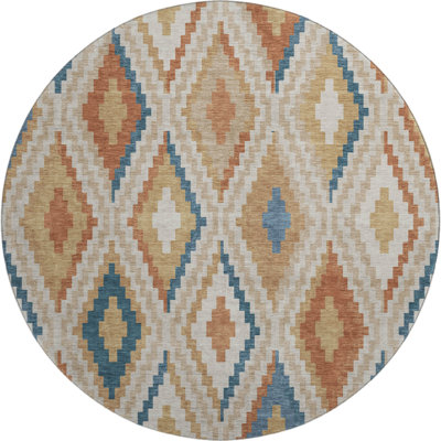 Premium Machine Washable Mayfield AMF2331 Diamond Rug