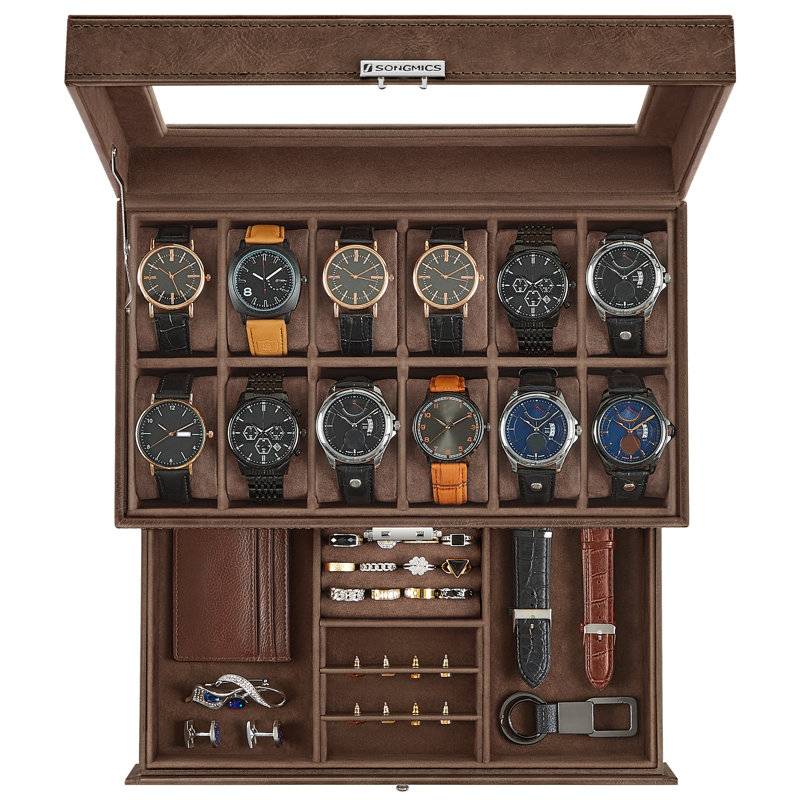 Sury Steel Watch Box +, Brown