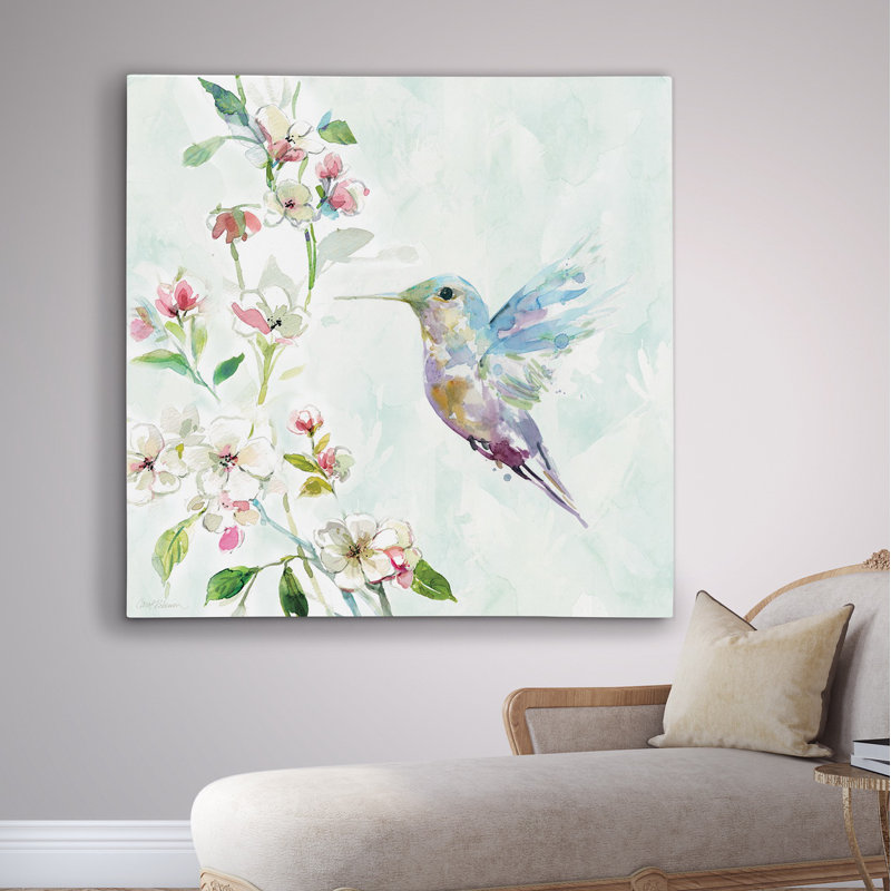 Colibri II - reproduction d'art, H 32 po x l 32 po x P 1,5 po, Toile tendue