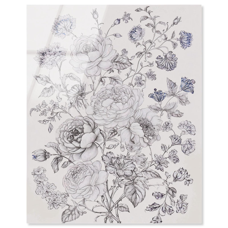 Art floral, reproduction d'art acrylique sur toile par Art Remedy, H 20 po x l 16 po
