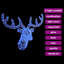 vidaXL Reindeer Head with 140 LEDs 60 cm Acrylic-573063366