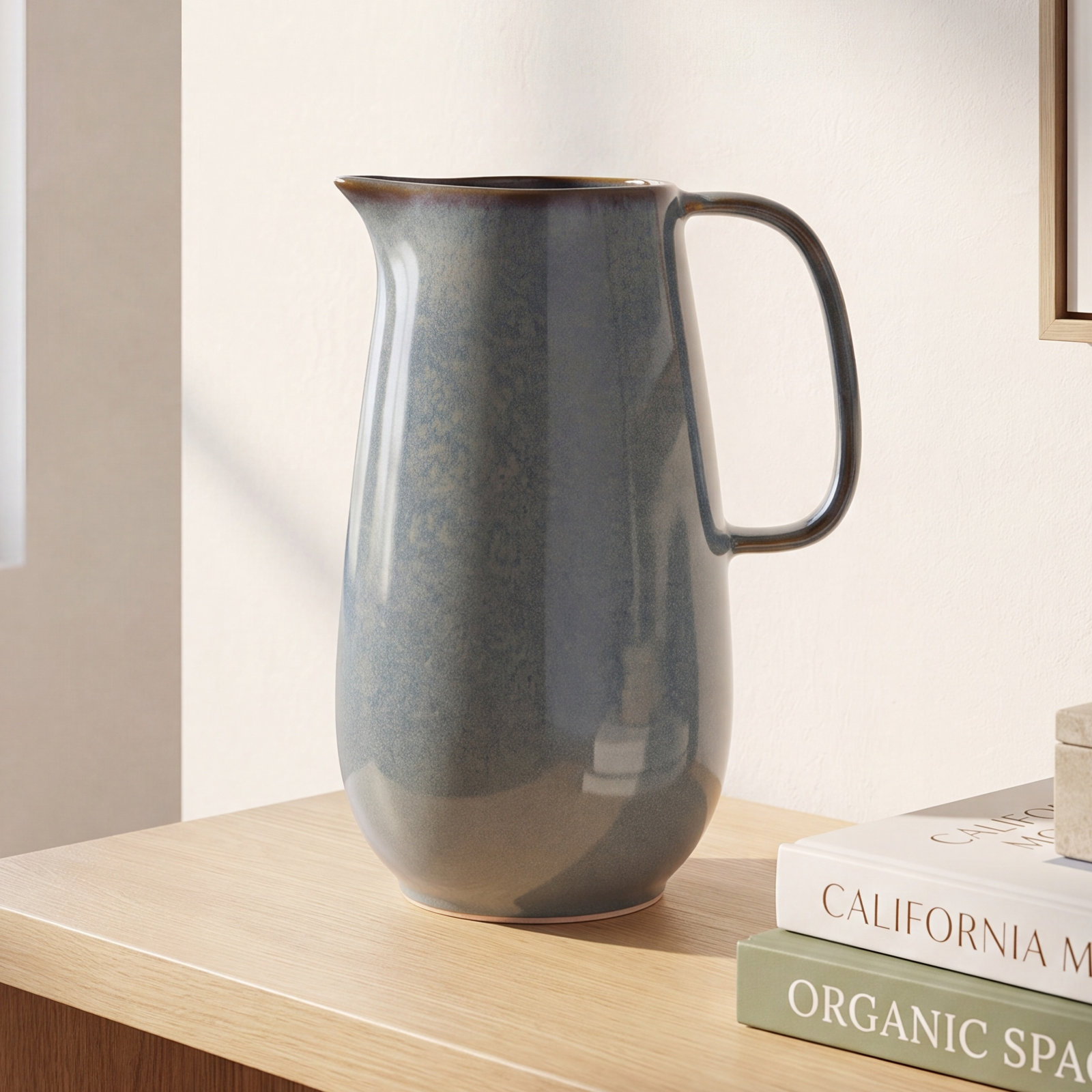 Mesa Stoneware Pitcher, Blue