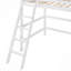 Lit mezzanine simple en bois massif avec échelle-465505935