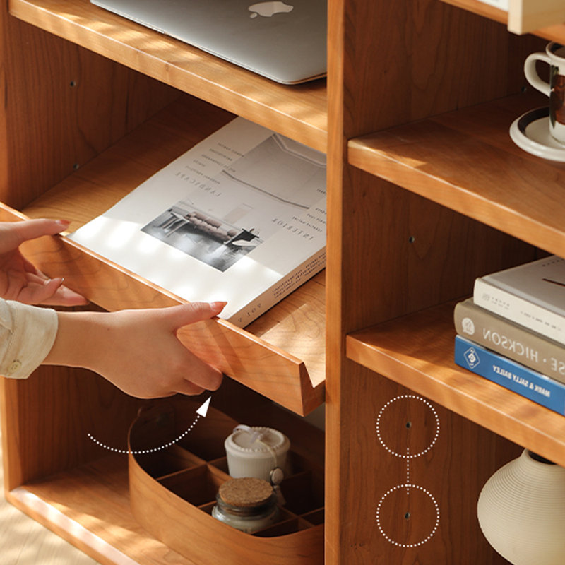 Bibliothèque tout en bois massif