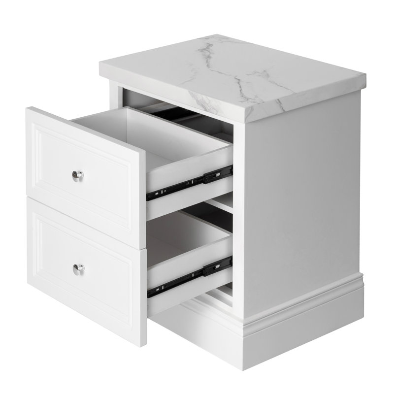 60cm W Manufactured Wood Bedside Table
